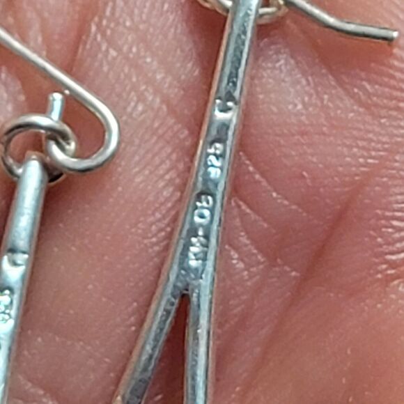 Vintage STERLING Irish Medieval Twisted Interlace CELTIC KNOT Dangle Earrings - Picture 3 of 6